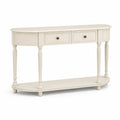 Console en Bois MDF Crème avec Tiroirs