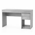 Bureau rectangulaire en Panneaux de Particules Gris avec Tiroirs 140x50x75 cm
