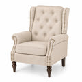 Fauteuil en tissu avec pieds en bois, 104 cm x 80 cm x 85 cm