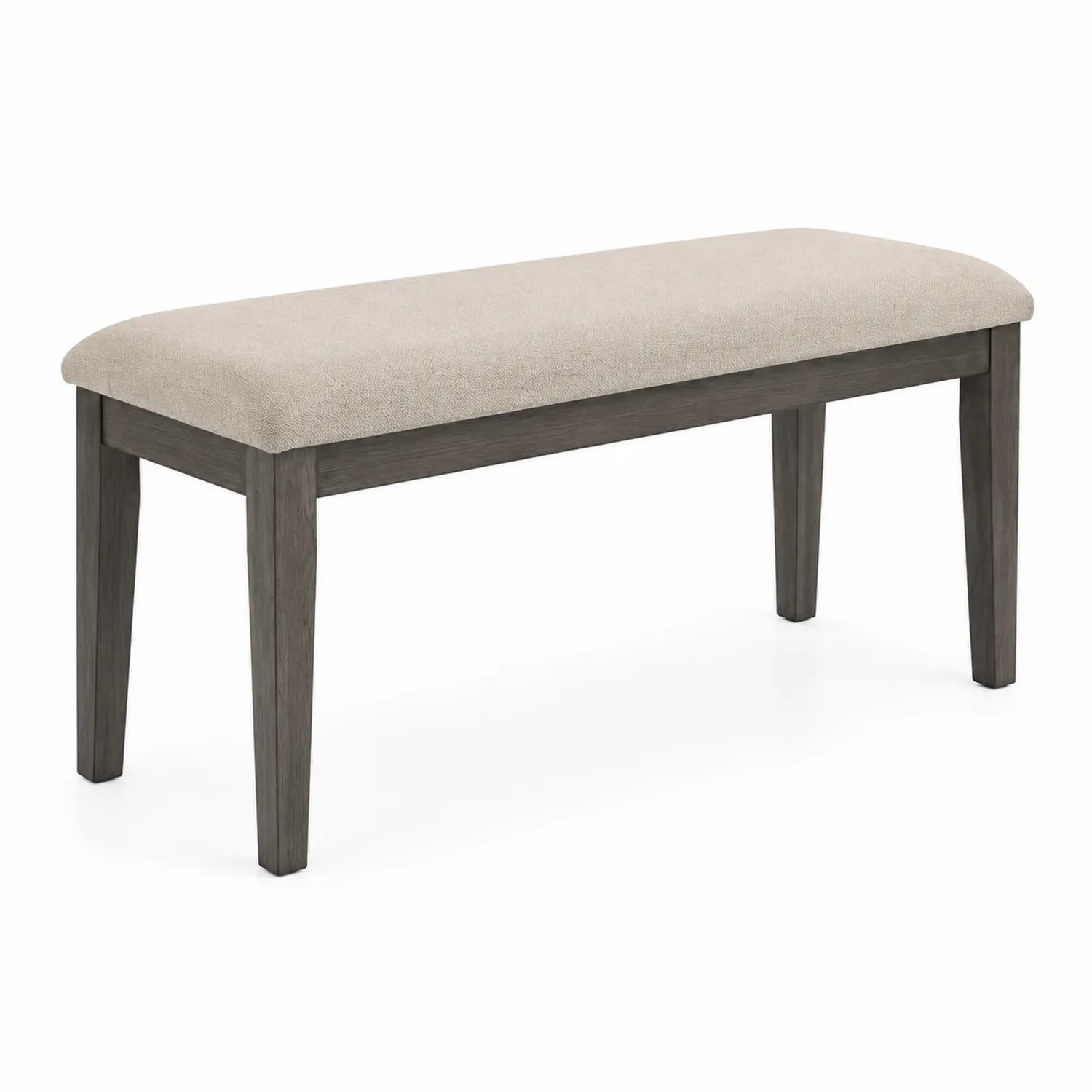 Banc en bois et tissu beige 100 cm