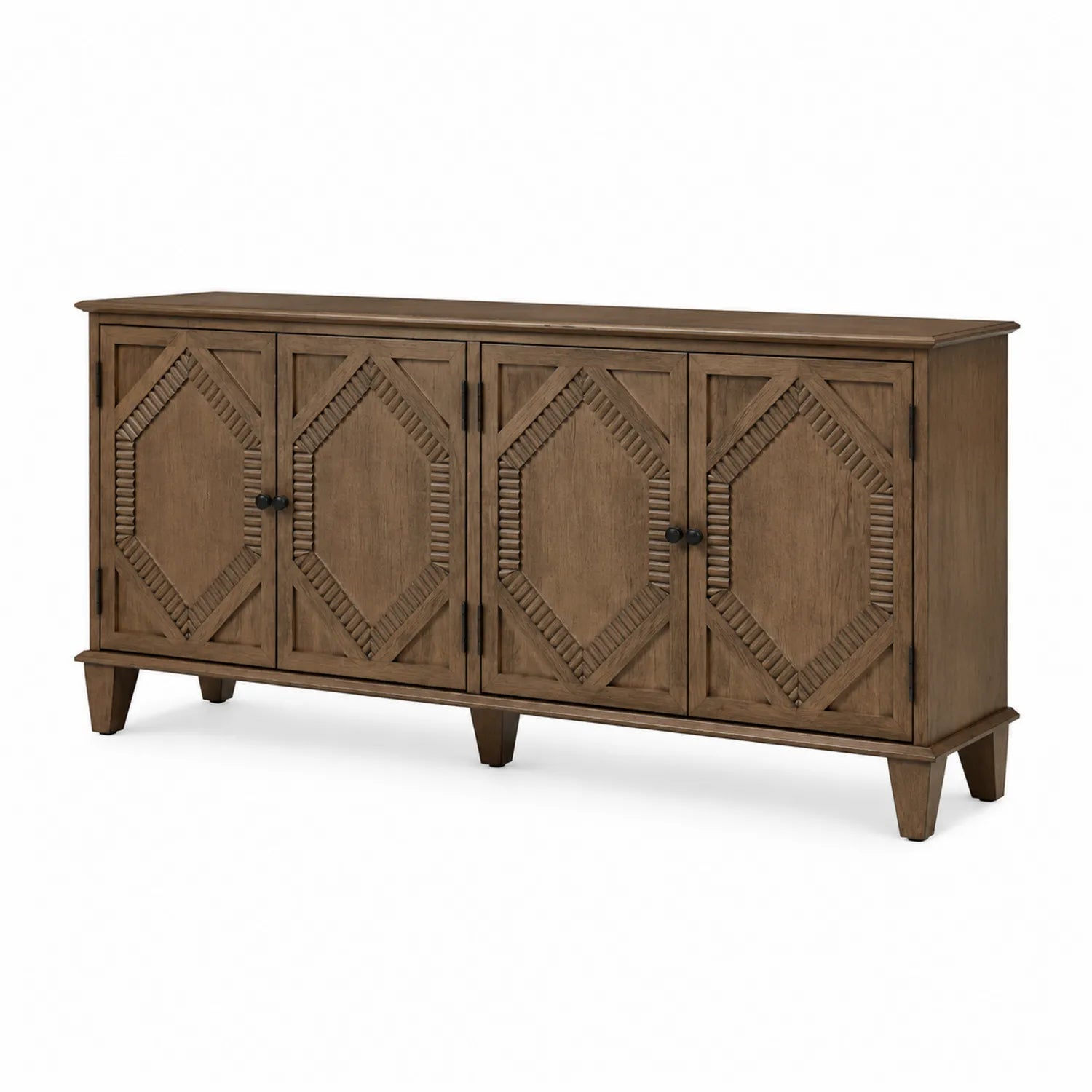 Buffet rectangulaire en bois avec 4 portes