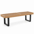 Banc en chêne structure métal noir 180cm