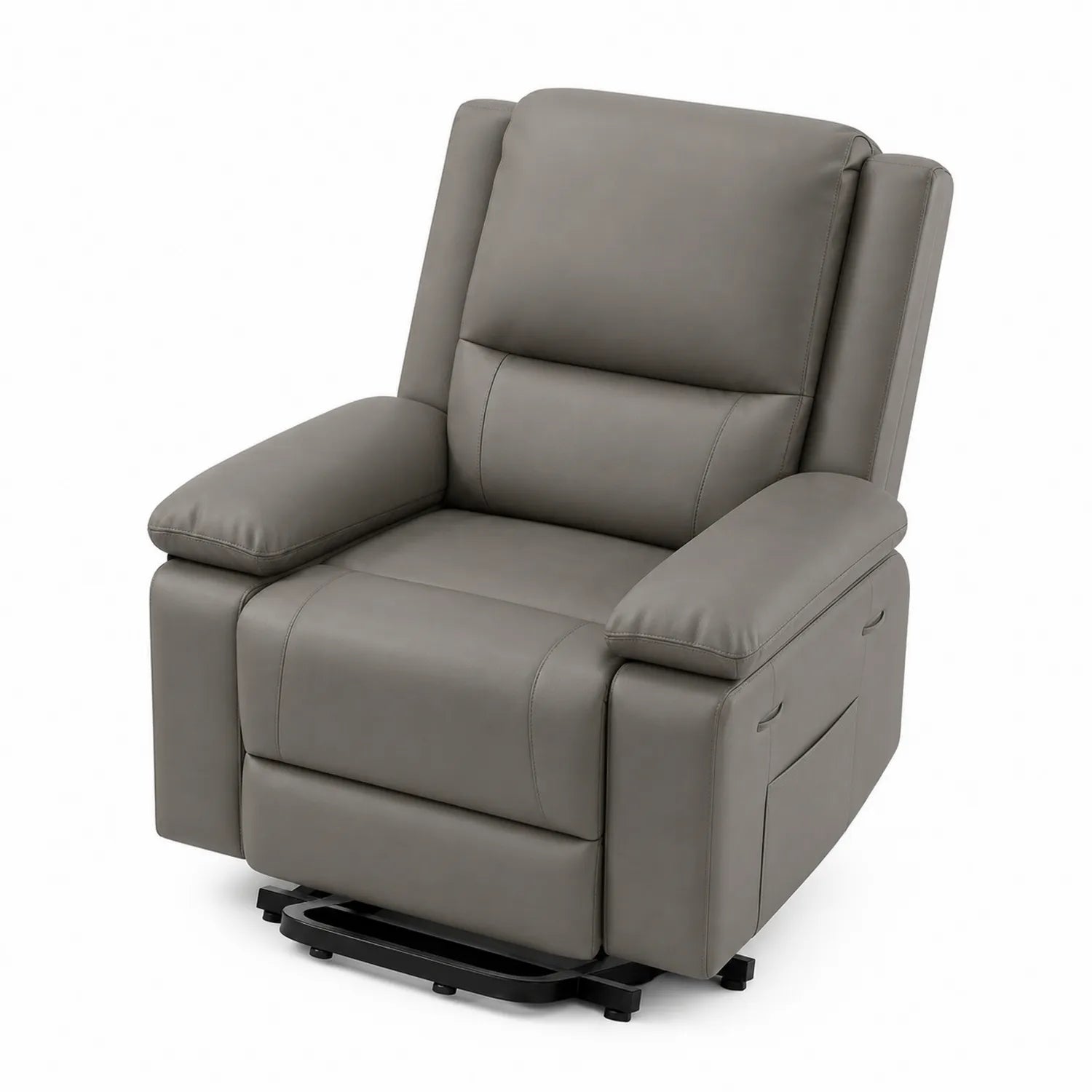 Fauteuil inclinable en cuir synthétique Gris