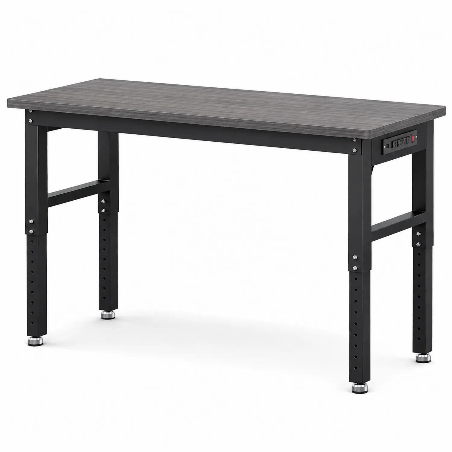 Table en acier et bois composite noir 120x60 cm