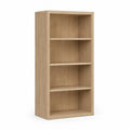 Bibliothèque en bois MDF chêne clair 4 étagères 180x80x30cm