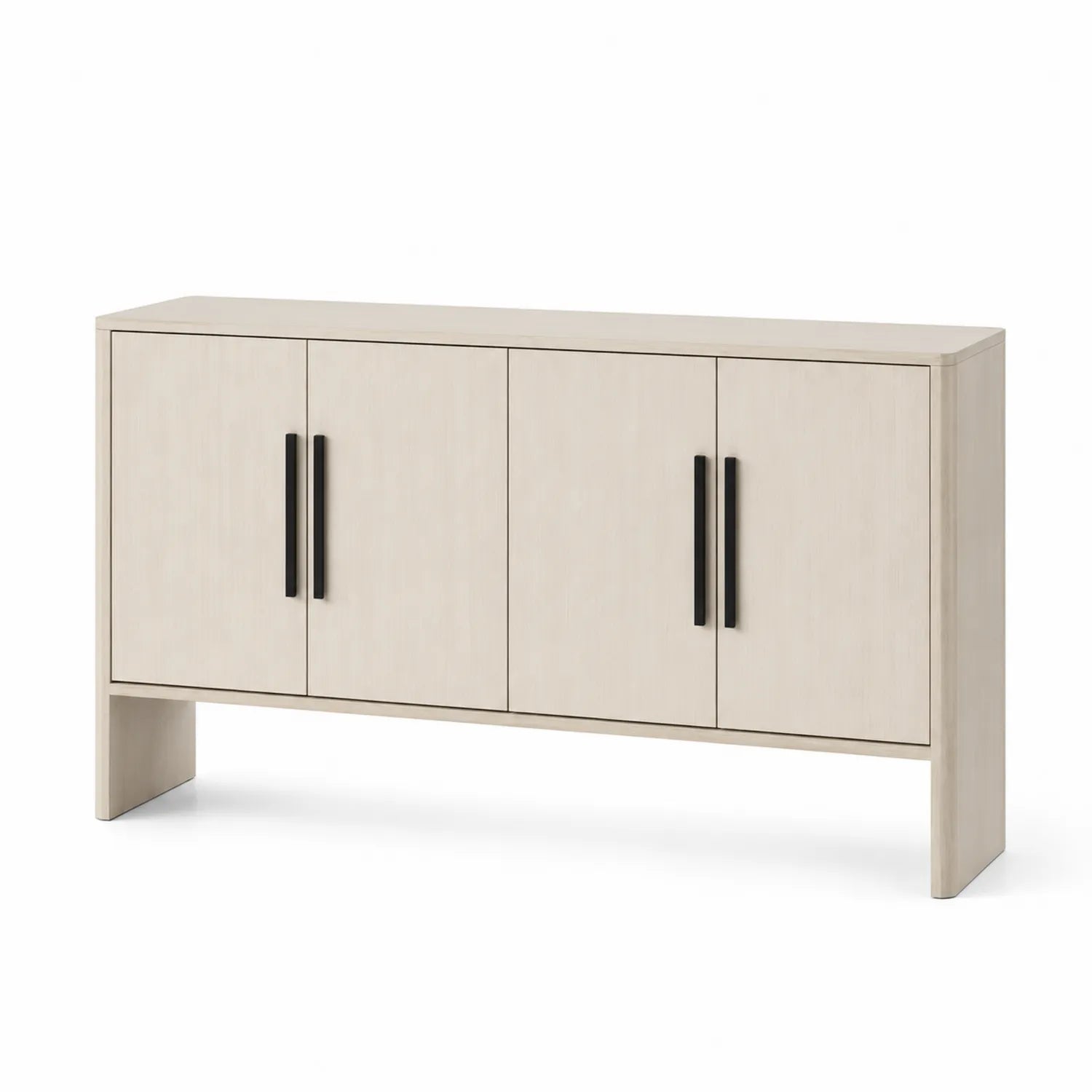 Buffet en bois de chêne clair 4 portes 160x80x40 cm