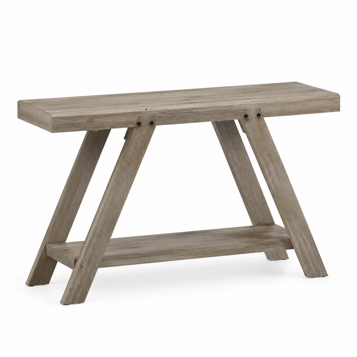 Console table rectangulaire en bois 120x40x75 cm Marron