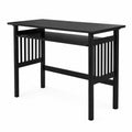 Bureau en Bois avec Étagère Intégrée Noir