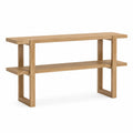 Console en bois chêne clair 120x30x80cm