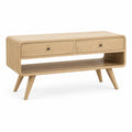 Meuble TV en bois avec tiroirs et étagère