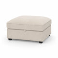 Repose-pieds en tissu polyester beige
