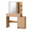 Coiffeuse en bois avec miroir et tiroirs