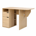 Bureau pliant en bois avec rangements 120x60x75 cm