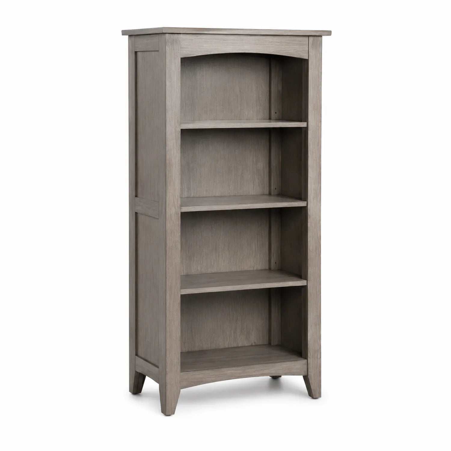 Bibliothèque en bois gris 4 étagères 150 cm