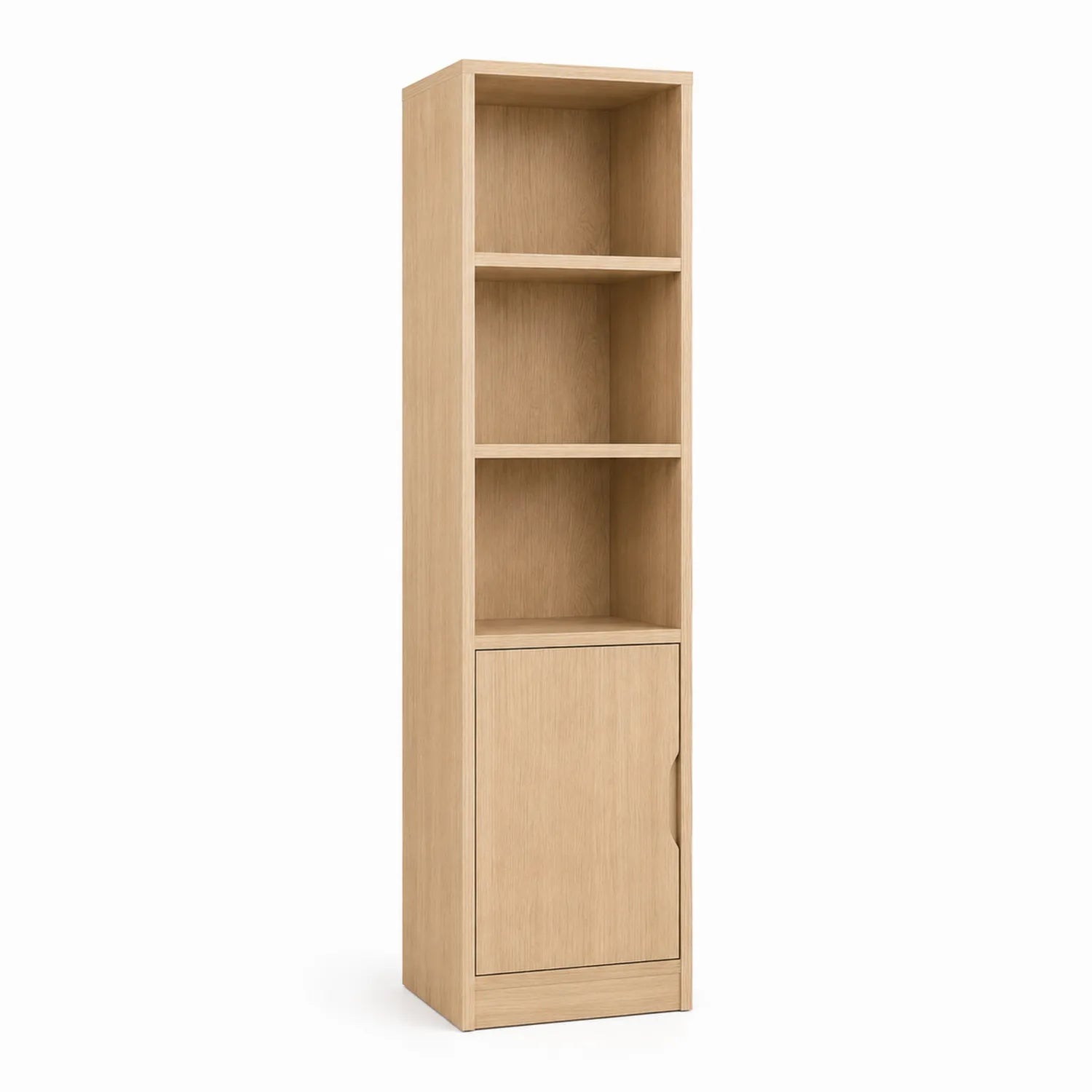 Étagère en Bois MDF Chêne Clair avec Porte 180x40x35 cm