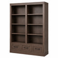 Bibliothèque en bois MDF avec étagères et tiroirs 180x120x30 cm