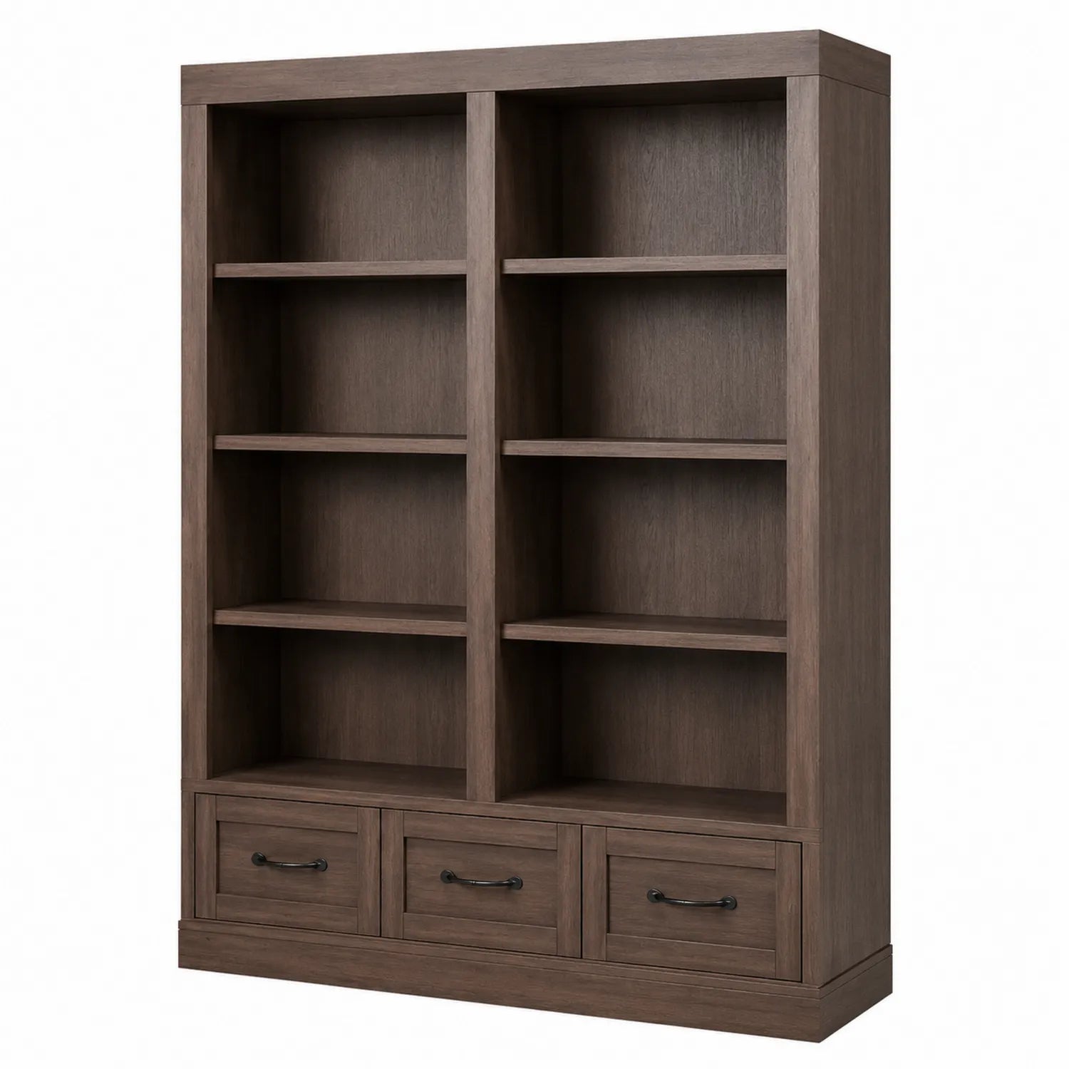Bibliothèque en bois MDF avec étagères et tiroirs 180x120x30 cm