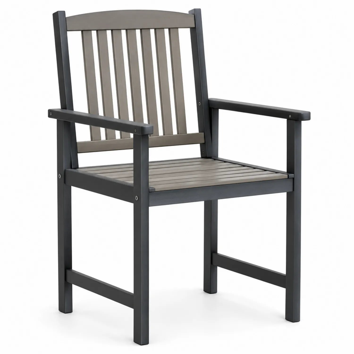 Chaise en aluminium avec lattes en composite gris